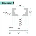 thumbnail image 2 of DuBois 51037 24” Universal T-Tracks with Intersection Kit for Woodworking, Aluminum Double Cut Profile and Predrilled Mounting Holes, 2 of 7