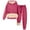 Hot Pink, variant on Plebaso Women's Fleece Sweatsuit 2 Piece Outfit Hoodies and Jogging Pants Winter Warm Activewear Sets