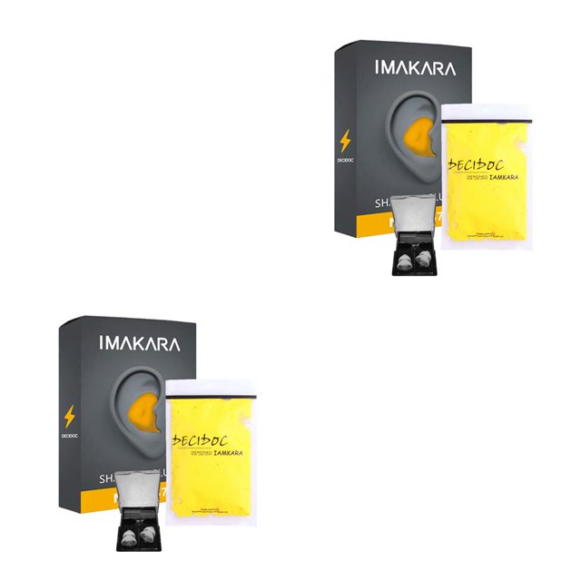 Vogacara Tapones para los oídos a prueba de sonido Nap Anti-ruido Soft Earbud Moldable Tapones para los oídos impermeables para Amarillo 2piezas Vogacara CBP148124