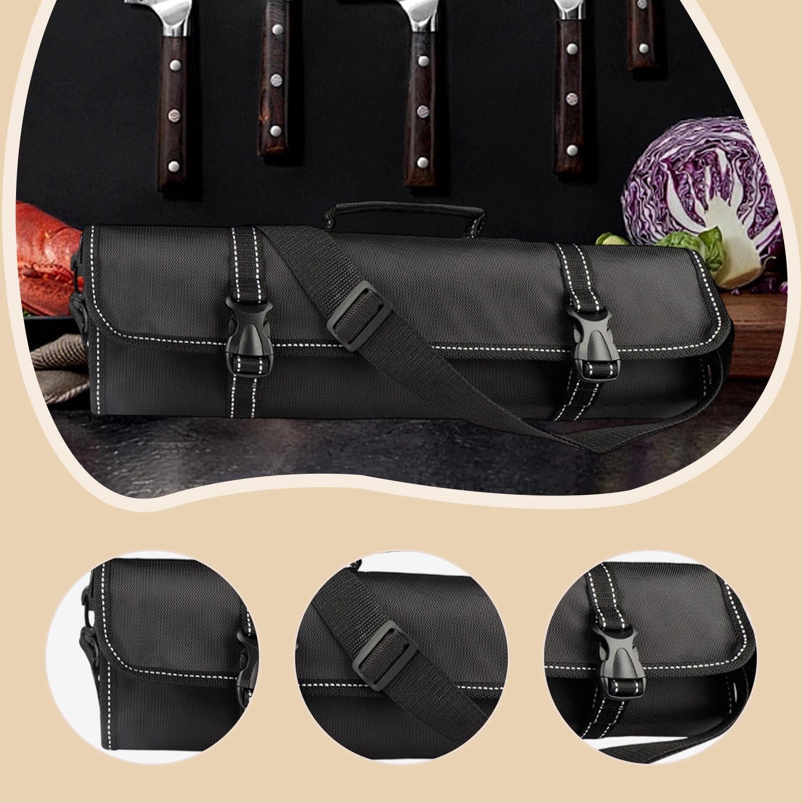Fiocias Chef Tools Storage Bag Roll Bag Cooking Gadgets Storage Case Sturdy Multipurpose