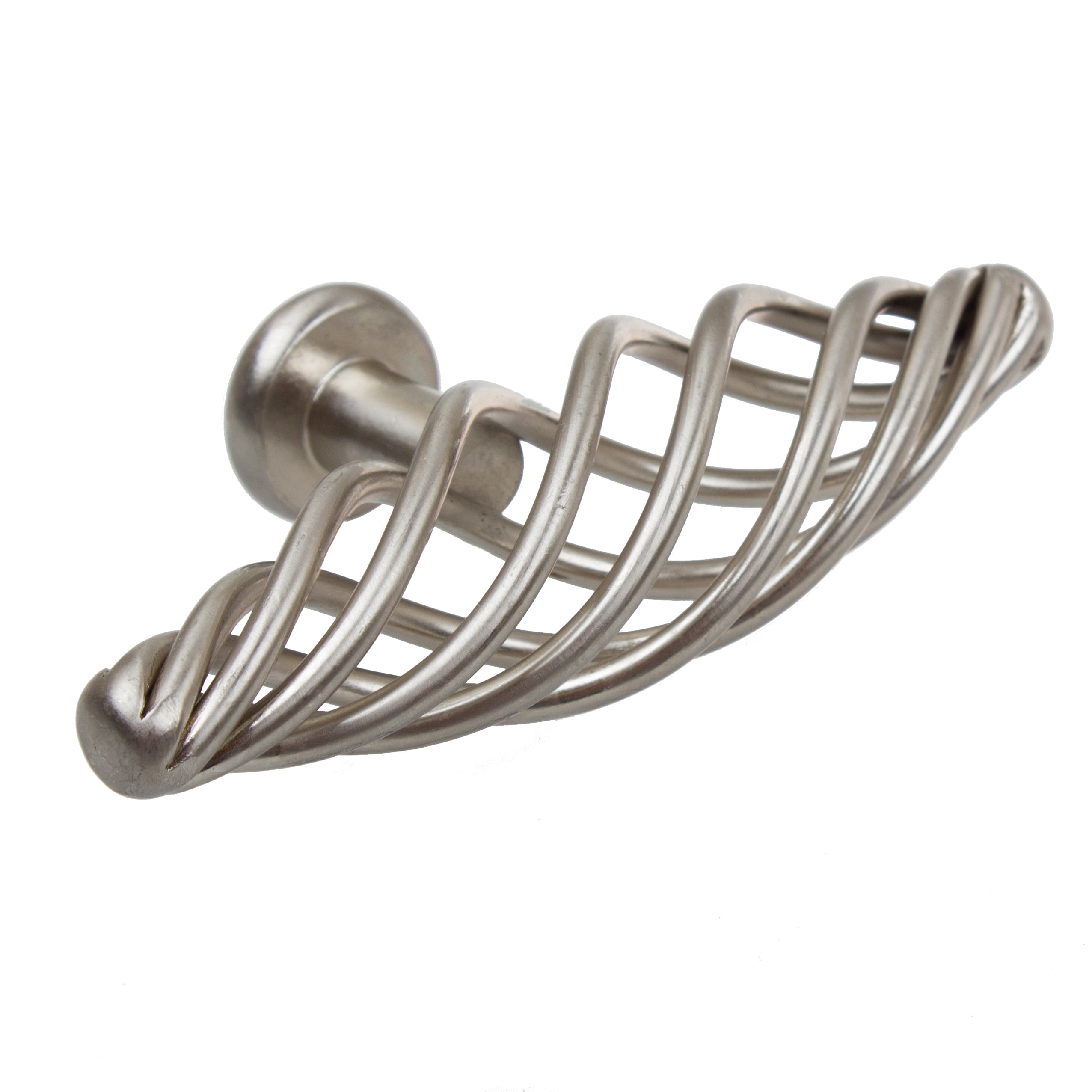 GlideRite 4 in. Classic Oval Twisted Birdcage Cabinet Knobs, Satin Nickel, Pack of 25