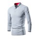 thumbnail image 4 of Camiseta de cuello alto para hombre, de talla grande, de primavera y otoño, informal, con letras y manga larga, M-7XL, 4 of 5