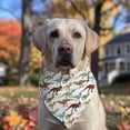 thumbnail image 2 of Dog Bandana 1 Pack,White Dinosaur Silhouette Pattern Bandanas for Dogs,Cat Bandana,Small/ Large Dog Bandana 2 Size,Dog Bandanas, 2 of 6