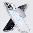 thumbnail image 6 of for iPhone Air Magnetic Clear PC+TPU Protective Case, Luxury Shockproof Anti-Scratch Wireless Charging Ultra Slim Transparent Lightweight Anti-Fingerprint Phone Case Cover, White, 6 of 6