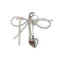 thumbnail image 1 of Llavero con lazo, cinta novedosa, creativo llavero para coche, accesorios colgantes con lazo beige, 1 of 9