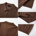 thumbnail image 5 of JIAYUE Mens Polo Shirts Classic Short Sleeve Knit Blend Casual Summer Textured Versatile Solid Color Breathable Turndown Collar For Business Daily Wear Comfortable Tops For Men, 5 of 5