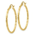 thumbnail image 2 of 14K Yellow Gold Earring Hoop Women'S 26 mm 2 Twist Polished, 2 of 3