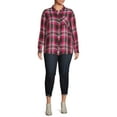 thumbnail image 5 of Terra & Sky Women's Plus Size Plaid Button-Down Shirt, 5 of 5