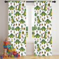 thumbnail image 5 of Blackout Kids Curtains,White Green Dinosaurs Floral Pattern Childrens Insulated Curtains Set Of 2,Bedroom Essentials,Toddler Room Decor 42"x84", 5 of 5
