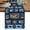 Blue, variant on Brown Giraffe Cotton Linen Table Runner for Dining Kitchen, Wildlife Animals Vintage Geometric Wedding Outdoor Party Tablerunners Decoration, Dresser Scarf Coffee Tablecloth Runners 13x36 Inches