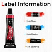 Fantastory Acrylic Paint Set, 24 Colors 12ML Tubes with 3 Paint Brushes, Portable Craft Paint Set for Painters