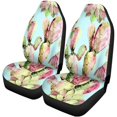 thumbnail image 2 of RYLABLUE Set of 2 Car Seat Covers Blue Exotic Watercolor Cactus Butterflies Floral Pattern Colorful Succulent Universal Auto Front Seats Protector Fits for Car,SUV Sedan,Truck, 2 of 5