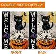 thumbnail image 3 of Halloween House Flag, Halloween Decor Ghost Cat Boo Flag 28x40 Double Sided Holiday, Halloween Flags Pumpkin Signs Home Decorations Rustic Welcome Outdoor Decorative Farmhouse, 3 of 6