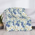 thumbnail image 3 of Yiaed Daisies Flowers Print Blanket Throw Blanket Soft Cozy Flannel Blanket for Home Bed Sofa Couch Chair-50"x40", 3 of 6
