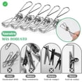 thumbnail image 4 of Pinzas de Acero Inoxidable para Colgar Ropa, Pinzas Metálicas, Broches para Ropa, Resistentes y Multiusos para Tendederos, Toallas, Calcetines, Fotos y Bolsas, 4 of 4