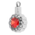 thumbnail image 2 of Colgante con soporte para cenizas de cristal de acero inoxidable resistente al agua Hugo Rojo Colgante conmemorativo del animal doméstico, 2 of 8