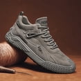 thumbnail image 5 of Men's Fashion Casual Sneakers - Lightweight PU Upper with EVA Cushioned Insole, Breathable Fabric Lining & Durable PVC Sole, Round Toe Lace-Up Design for Casual Attire & Sports, All season Footwear, 5 of 9