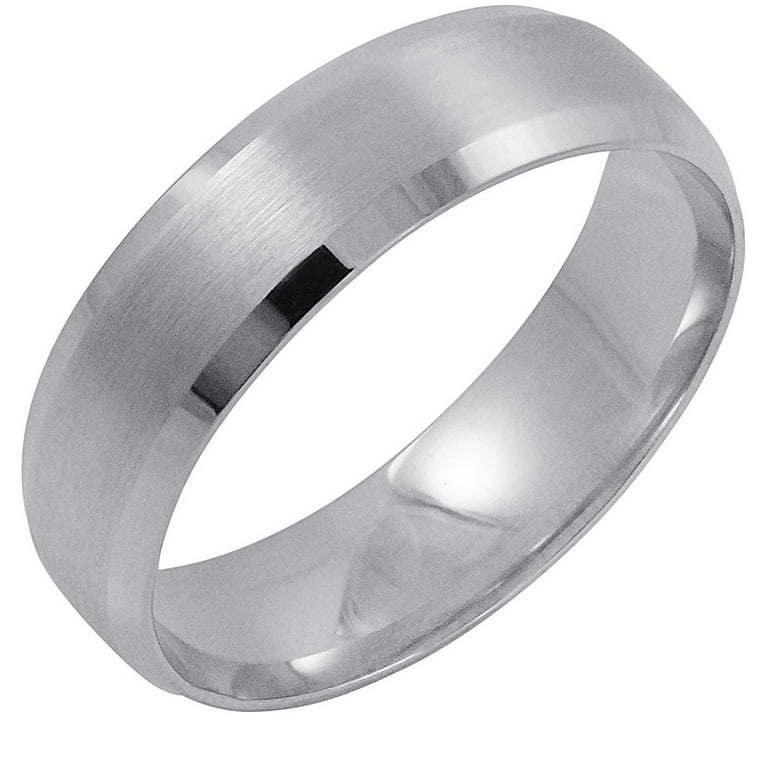 Men's beveled edge store wedding band
