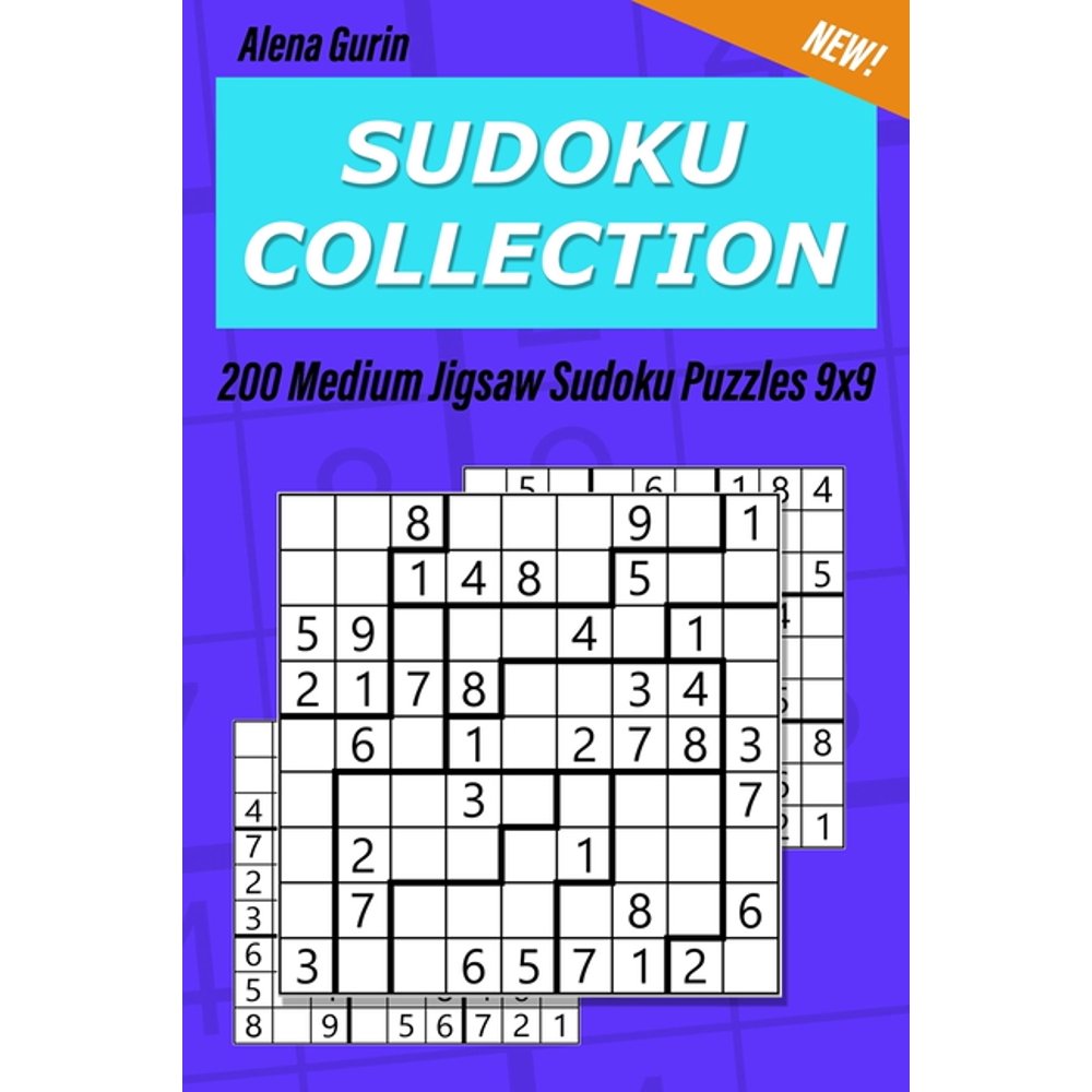 Jigsaw Sudoku Sudoku Collection 200 Medium Jigsaw Sudoku Puzzles 9x9
