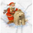 thumbnail image 2 of Cute Santa Claus Polar Bear North Pole Women's Graphic T Shirt Tees Brisco Brands S, 2 of 5