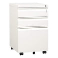 thumbnail image 2 of DEVAISE 3 Drawer Mobile File Cabinet with Lock, Under Desk Metal Filing Cabinet for Legal/Letter/A4 File, Fully Assembled Except Wheels, White, 2 of 5