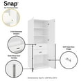 thumbnail image 5 of Lee 2-Piece Module Wardrobe 1.0 & 2.0 Closet from Engineered Wood - White, 5 of 20