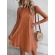 thumbnail image 5 of Vestido corto holgado con cuello Halter para mujer, traje elegante de encaje sin mangas, informal, para fiesta y playa, Y2K, color negro, 2024, 5 of 5
