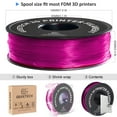 thumbnail image 7 of Geeetech 5pcs TPU Filament 1.75mm Flexible Soft 3D Printer Consumables pink, 5kg Spool (11 lbs.), Dimensional Accuracy +/- 0.03 mm, 7 of 7