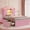 Pink with 4 Drawers, variant on Afuhokles Velvet Upholstered Twin Size Bed Frame with 4 Drawers and Hidden Storage Headboard, LED Lights and Charging Station,Pink