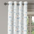 thumbnail image 3 of Ambesonne Dutch Grommet Curtain, Classic Clogs Bicycles, 50" x 54", Navy Blue Orange, 3 of 6