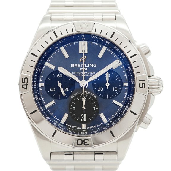 Pre-Owned Breitling Chronomat Japan Edition AB0134 AB0134101B3A1 Black Dial Men's Watch