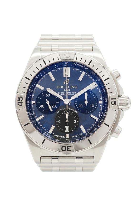 Pre-Owned Breitling Chronomat Japan Edition AB0134 AB0134101B3A1 Black Dial Men's Watch