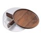 thumbnail image 2 of Recipiente de vidrio para almacenar alimentos, plato para servir frutos secos con tapa de madera, multiusos. Sin perilla con divisor, 2 of 9