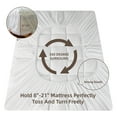 thumbnail image 3 of Full Mattress Topper Extra Thick Cooling Mattress Pad Cover Topper Cotton Pillow Top with 8-21Inch Deep Pocket 6D Snow Down Alternative Fill(54x75 inch), 3 of 9
