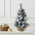 thumbnail image 5 of Small Christmas Tree, Mini Tabletop Pine Tree, Faux Bottle Brush Christmas Tree with Wooden Base, Holiday Decoration for Office, Home, and Desktop, 5 of 6