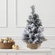 thumbnail image 5 of Adornos navideños, mini árbol de Navidad, mini pino, cepillo para botellas, árbol artificial con base de madera para decoración de mesa, árboles de Navidad., 5 of 6