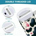 thumbnail image 4 of JSTEL Pink & Black Cow Prints 40 oz Tumbler Stainless Steel Water Bottle Vacuum Insulated Cup with Straw Lid & Handle For Travel Car Cup Holder, 4 of 8