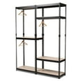 thumbnail image 5 of Baxton Studio BH06-BH09-Black-Shelf Gavin Black Metal 7-Shelf Closet Storage Racking Organizer, 5 of 5