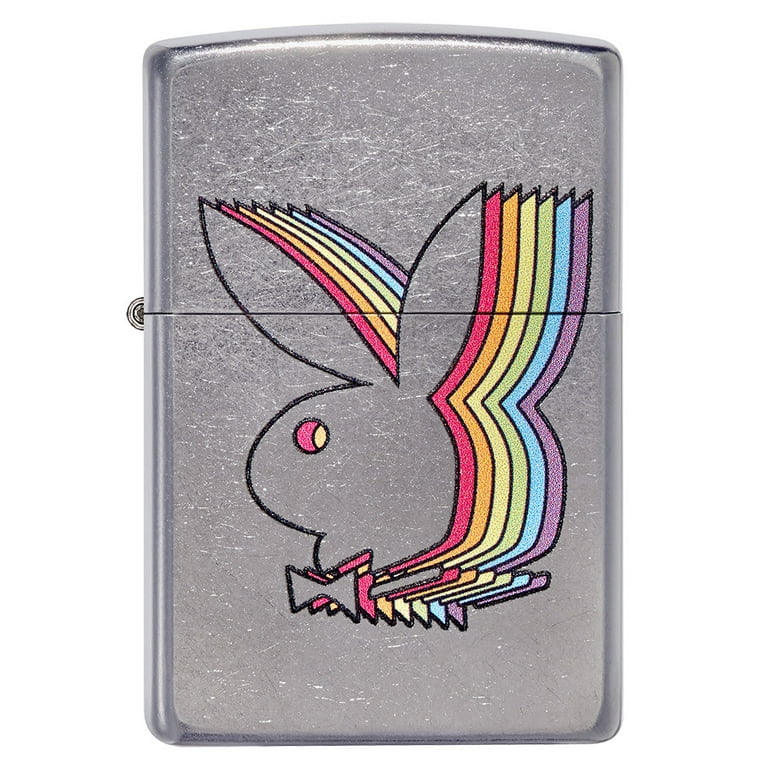 Zippo Playboy Multi Color Bunny Street Chrome Pocket Lighter