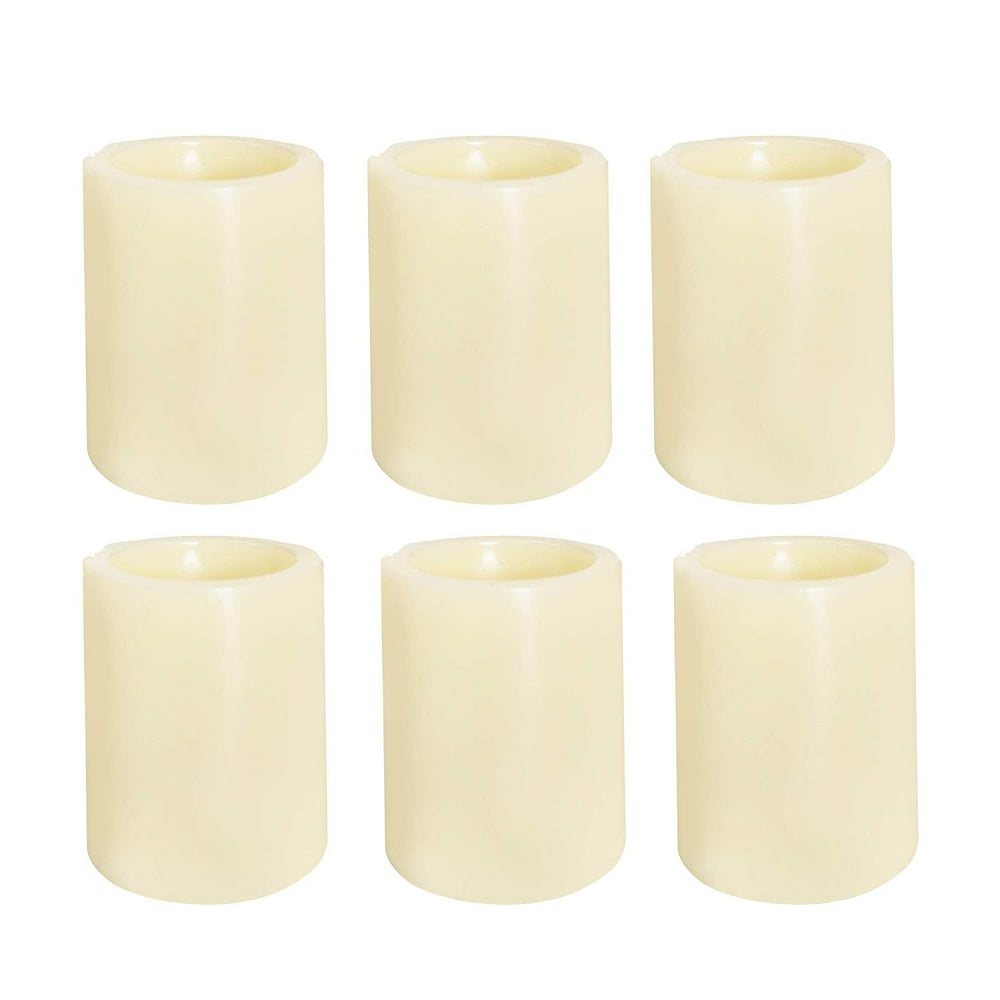 iZAN 6Pack Flameless LED Battery Operated Votive Candles with Timer