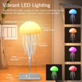 thumbnail image 3 of Lampe Jellyfish, Veilleuse RVB à 7 Couleurs avec Commande Vocale, Rechargeable, 3 of 6