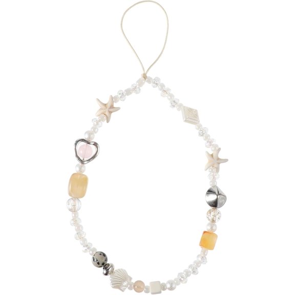 Beaded Camera Wrist Strap, Summer Style Phone Lanyard with Seashell Charm – Keychain Accessory for Men & Women