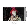 thumbnail image 4 of ZICANCN Clown Evil Terror Area Rugs Doormat , Facecloth Non-Slip Floor Mat Rug for Living Room Kitchen Sink Area Indoor Outdoor Entrance 36"x24", 4 of 9