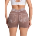thumbnail image 5 of Womens Faux Denim Shorts High Stretchy Butt Lifting Jean Shorts Plus Size Booty Jegging Shorts, 5 of 5