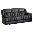thumbnail image 6 of Lexicon Laurelton 90" Traditional Microfiber Double Reclining Sofa in Charcoal, 6 of 8