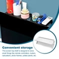 thumbnail image 1 of Screen Top Shelf for Remote Controller Soundbar System Display Plastic ABS Plastic TV Computer Screen Top Bracket Storage Box, White, L, 1 of 9