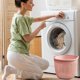 thumbnail image 5 of Cesto de ropa sucia portátil | Cesto grande de plástico para ropa sucia con diseño hueco y ventilado | Cesto de ropa plegable y ligero para baño, dormitorio, armario, lavandería, 5 of 9