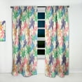 thumbnail image 2 of Designart 'Rainbow Palm Pattern' Tropical Curtain Panel, 2 of 5