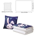 thumbnail image 3 of Sofa Pillow Covers 2 In 1 Convertible Pillow Quilt Multifunctional Polyester 40X40 Cm for Car Home Office, 3 of 7
