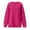 4-Hot Pink, variant on ,Womens Plus Size Crew Neck Sweatshirt Long Sleeve Soft Pullover with Side Split Hem Solid Fall Casual Tops Hot Pink XXL